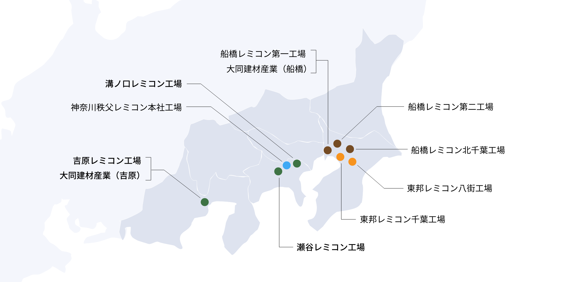 工場詳細のマップ